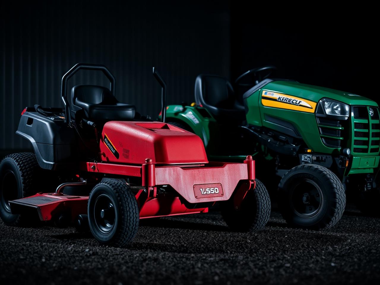 Used riding mowers, tractors and forklifts on a consignment lot near Rochester NY